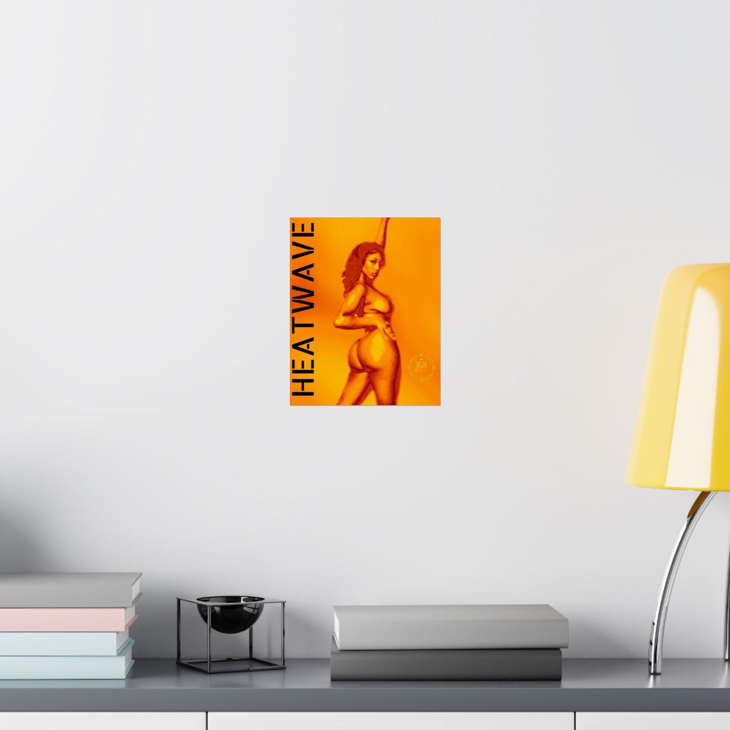 “Heatwave” Matte Vertical Poster - Vibrant Orange Design