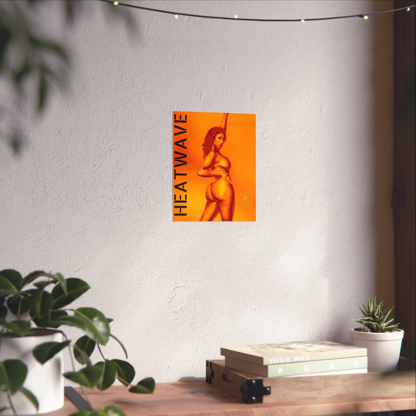 “Heatwave” Matte Vertical Poster - Vibrant Orange Design