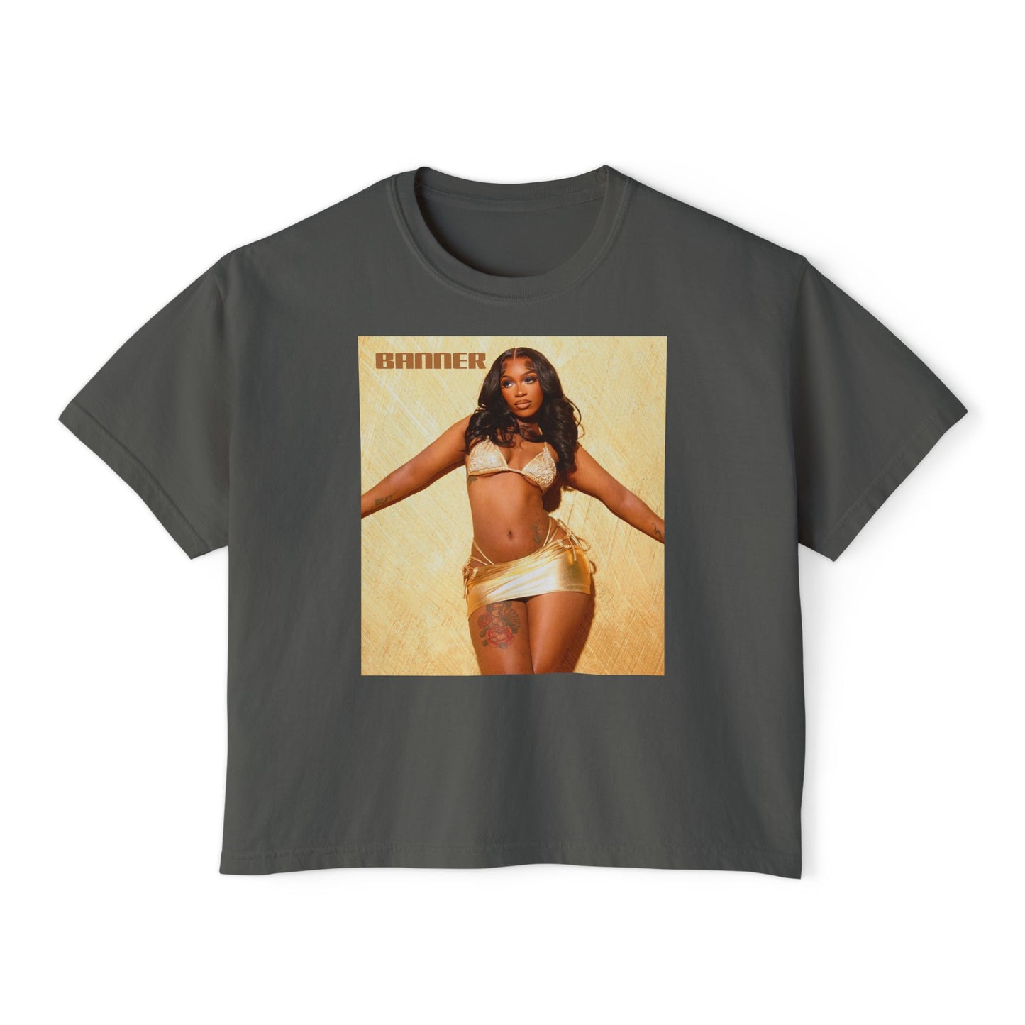 Women's Boxy Tee - 'Gold Mine' Graphic Tee
