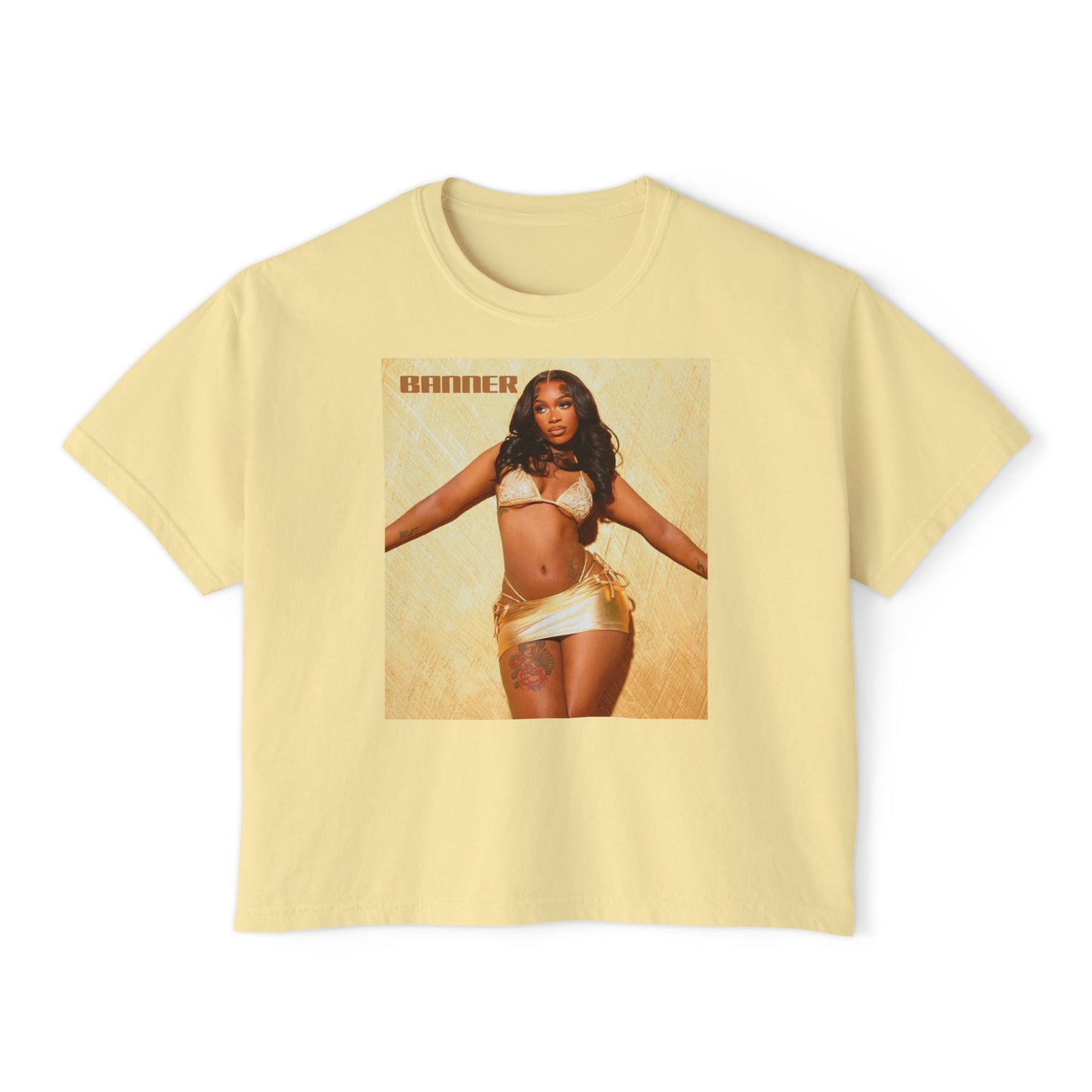 Women's Boxy Tee - 'Gold Mine' Graphic Tee