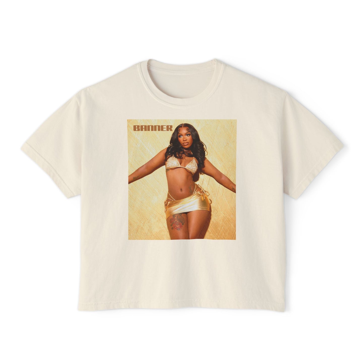 Women's Boxy Tee - 'Gold Mine' Graphic Tee