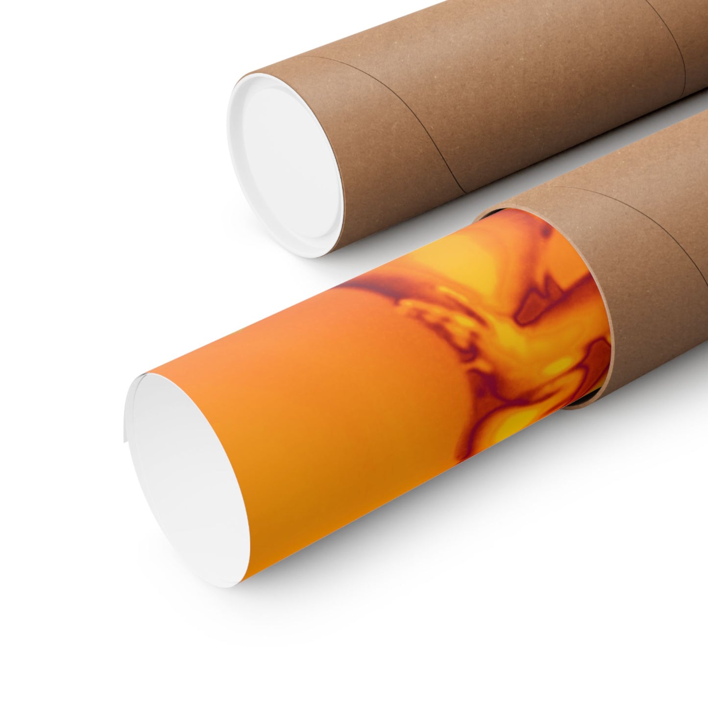 “Heatwave” Matte Vertical Poster - Vibrant Orange Design