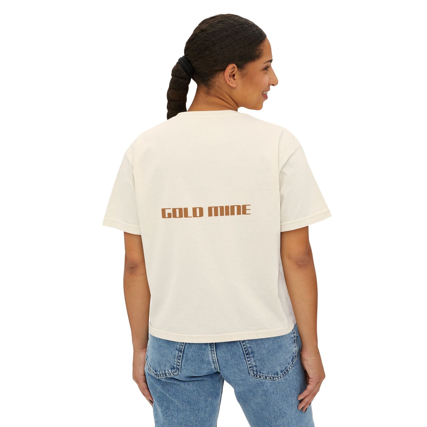 Women's Boxy Tee - 'Gold Mine' Graphic Tee