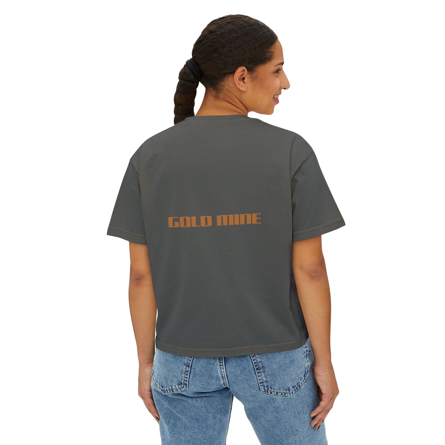 Women's Boxy Tee - 'Gold Mine' Graphic Tee